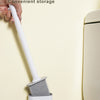 Silicone Toilet Brush with Wall-Mount Holder