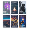 A set of nine oracle cards featuring various themes like Chasing, Intimacy, Soulmates, Distance, Intuition, and Realizations.