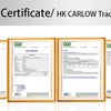 Three framed test reports for a Mocha Multi-Color Glass Rhinestone Chain product.