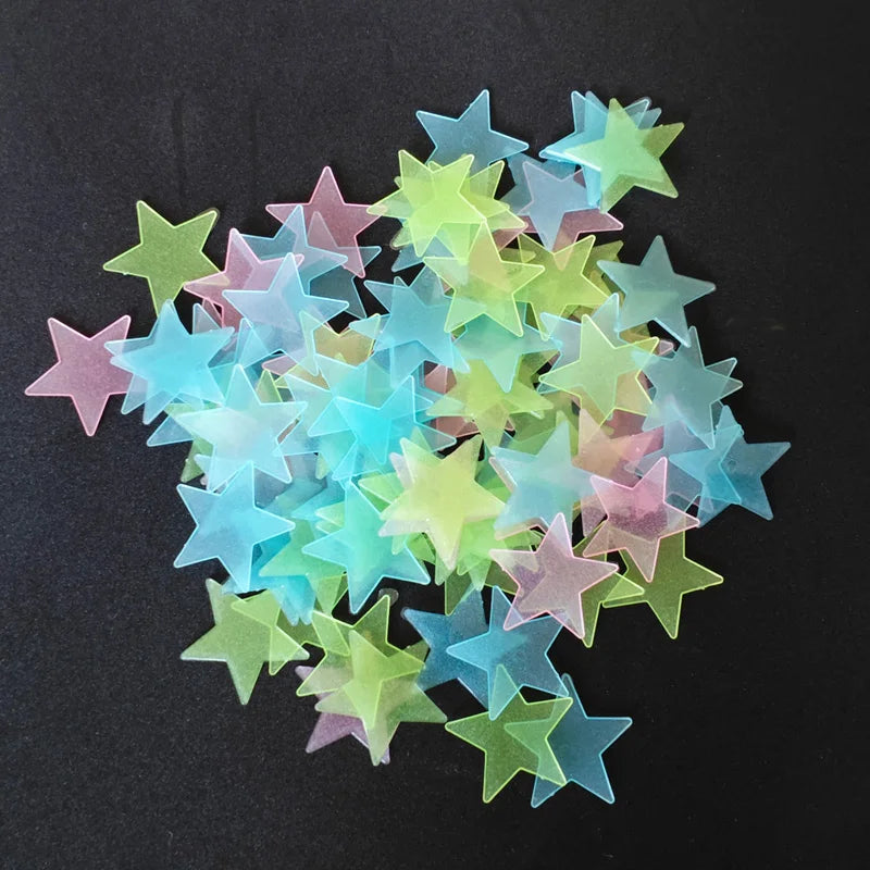 Calcomanías de Estrellas Brillantes en la Oscuridad para Pared