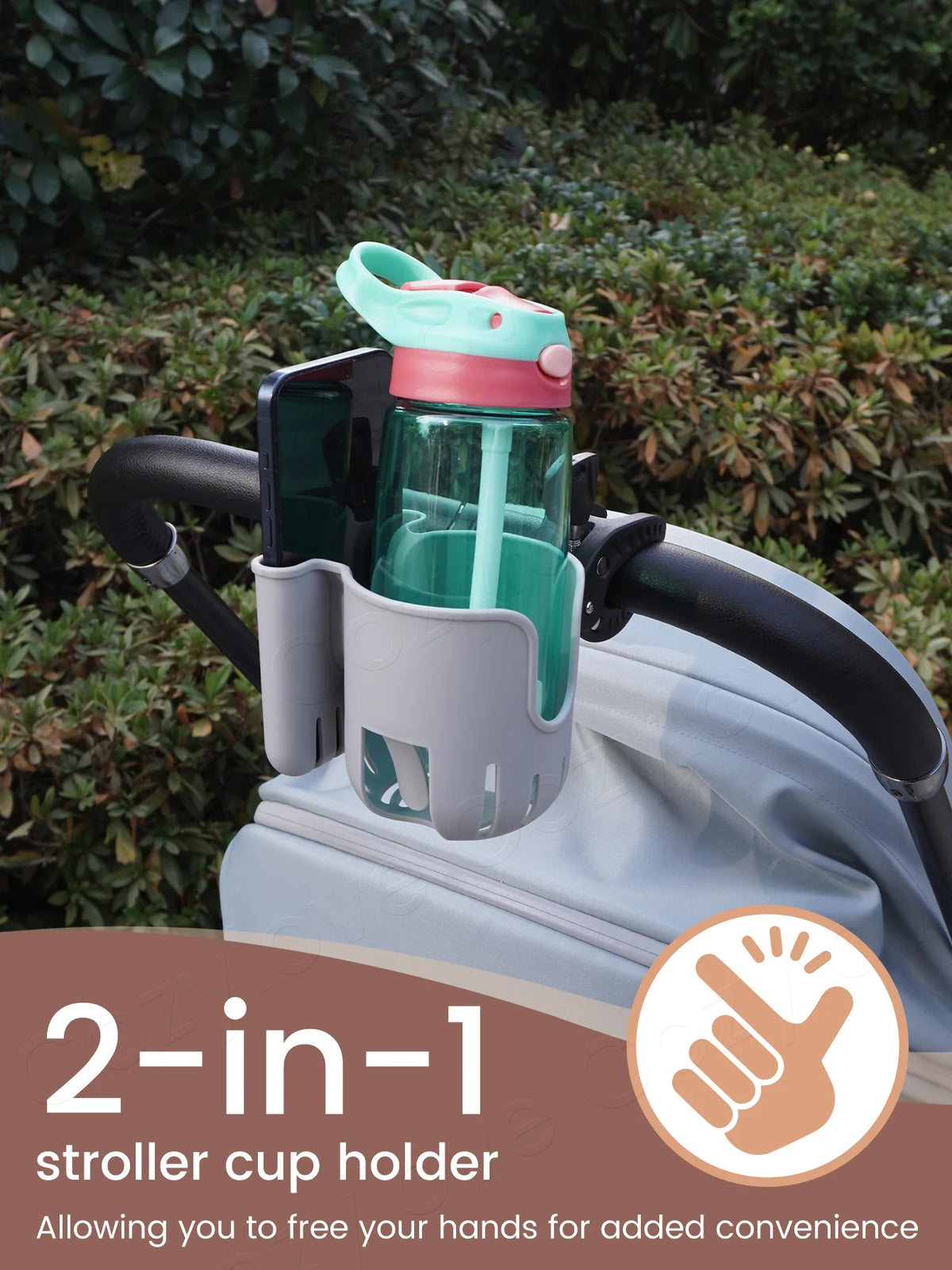2-in-1 Stroller & Bike Cup Holder with Phone Slot