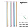 Multicolor Tunisian Afghan Crochet Hook Set (11 Sizes, 2–8 mm)