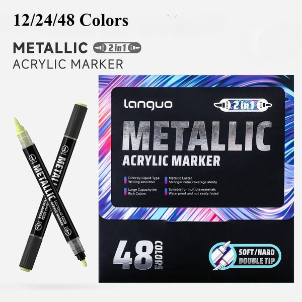 Dual-Tip Acrylic Paint Marker Set