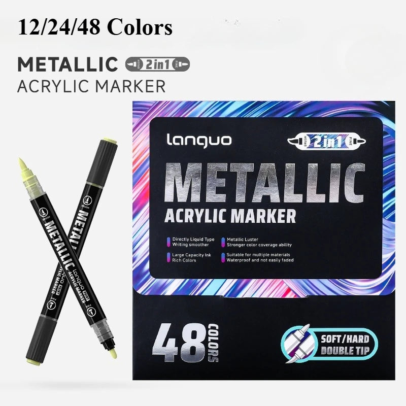 Dual-Tip Acrylic Paint Marker Set