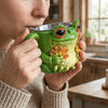 Niedlicher Harzfrosch Blumenmuster-Tasse