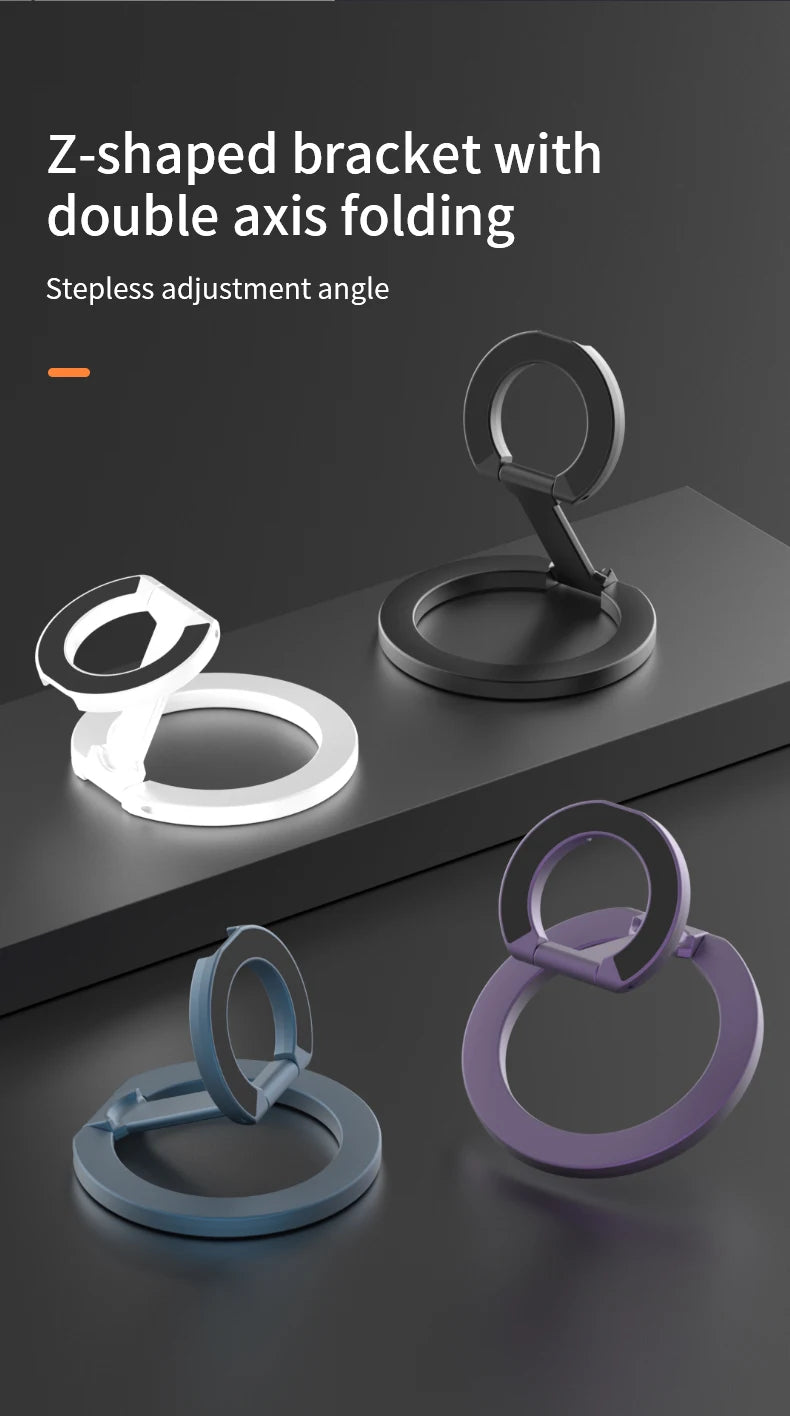 Double-Sided Magnetic Phone Ring Holder and Stand