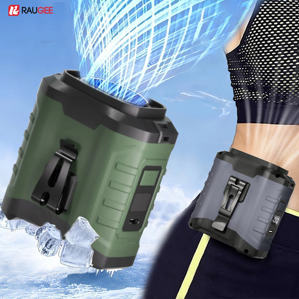 Portable Rechargeable Waist Fan with 10000mAh Power Bank
