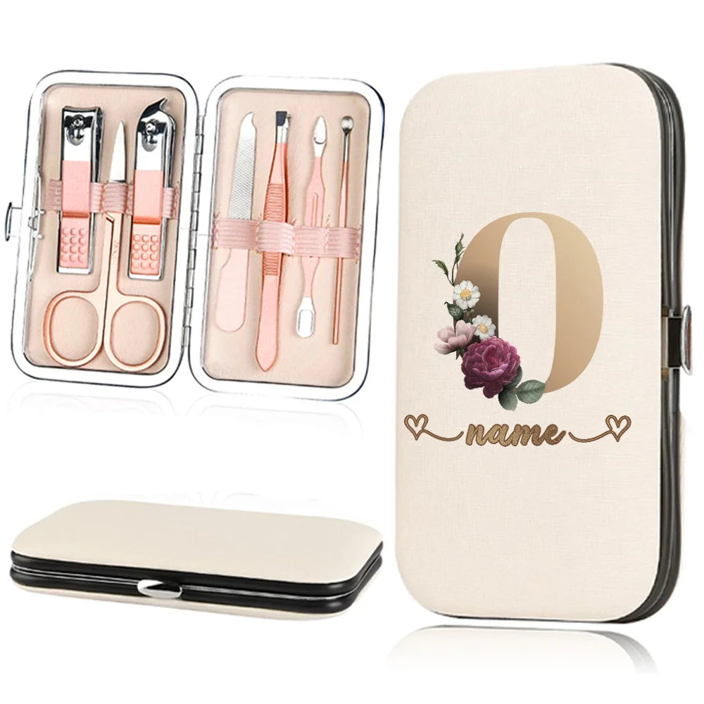 Portable Stainless Steel Manicure & Pedicure Set with Organizer Case