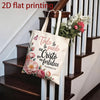 Floral Print Canvas Tote Bag