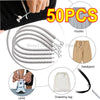 A set of 50 pieces of bendable drawstring threader tools used for clothing items like hoodies and sweatpants.