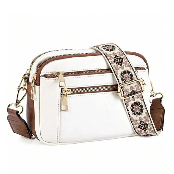 Compact Square Crossbody Bag with Adjustable Strap