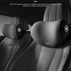Black memory foam car headrest and lumbar support pillow set designed to relieve driving fatigue