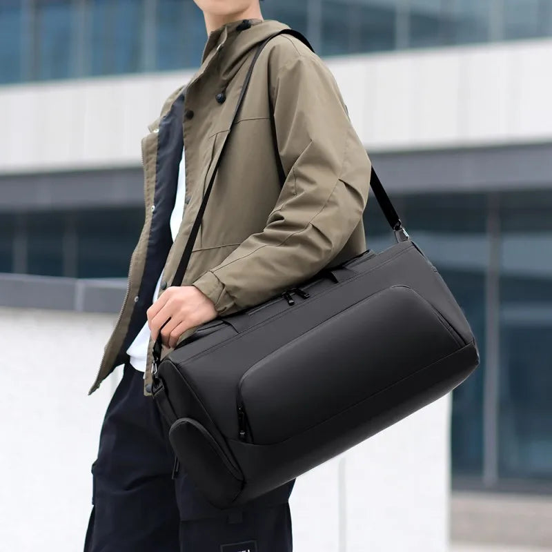 Large Capacity Travel Duffel Bag with Shoe Compartment