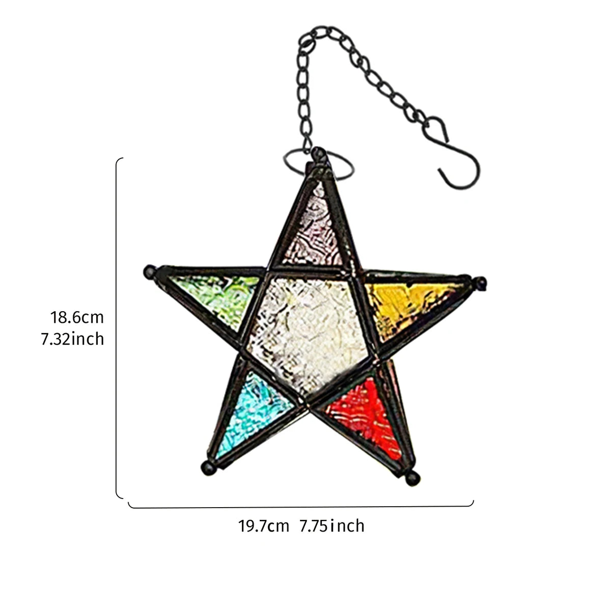 Forged Iron Star Hanging Candlestick
