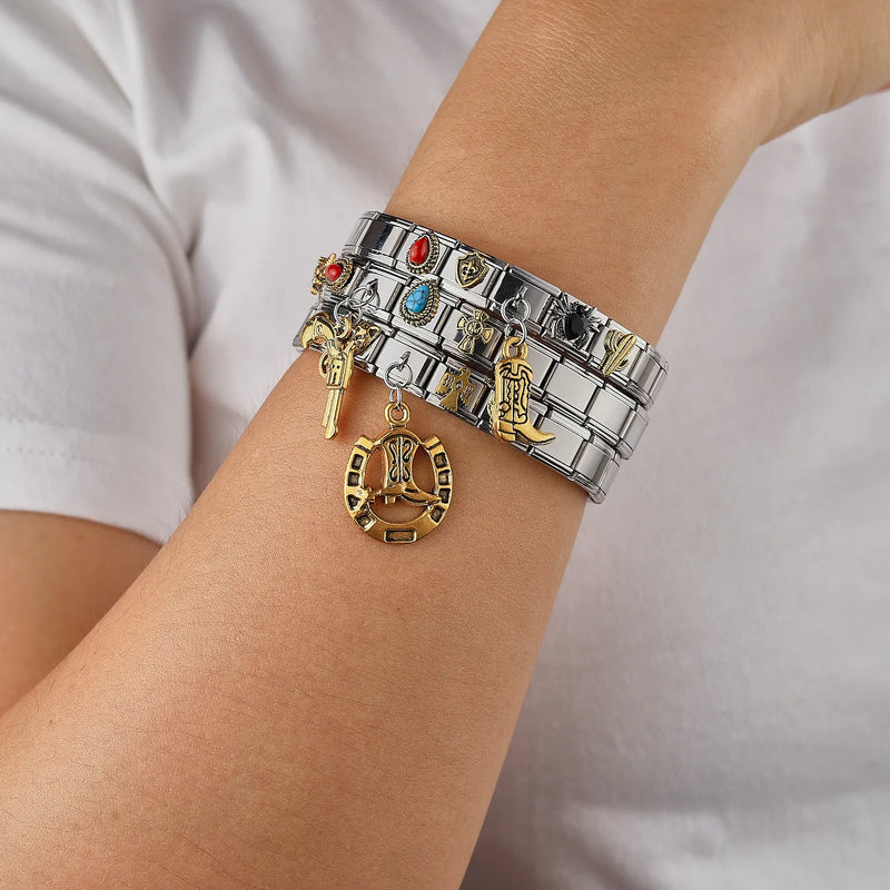 Pulsera de Charm Estilo Vaquero del Oeste