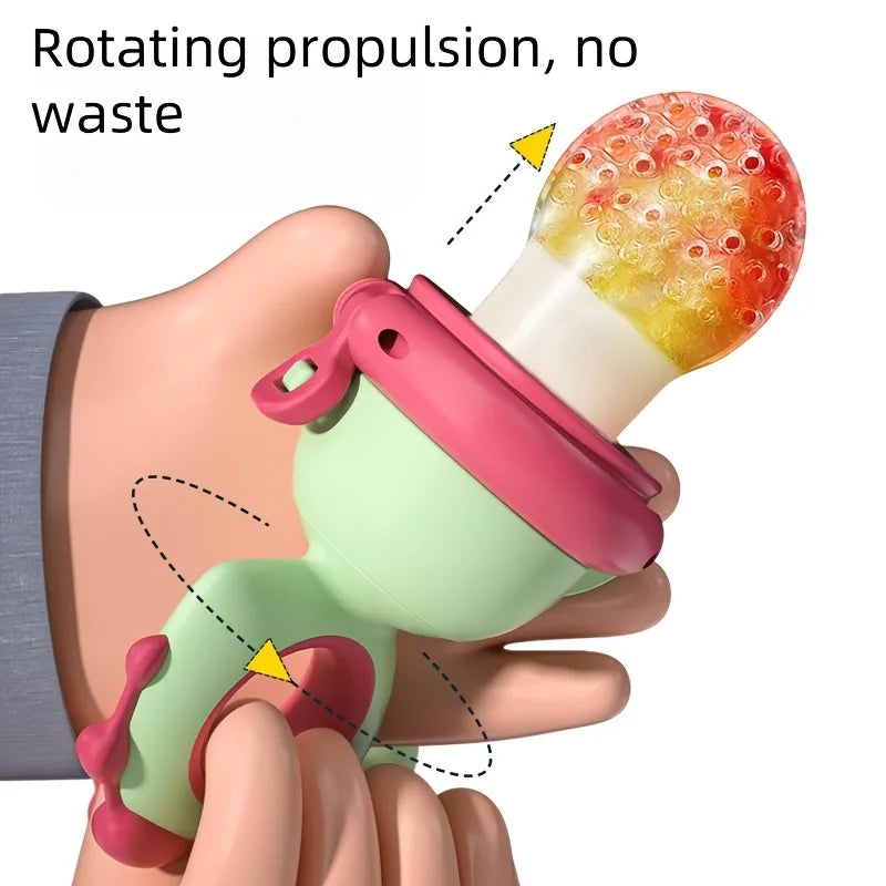 Dinosaur Push-Type Silicone Fruit Feeder for Babies & Toddlers