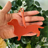 PU Leather Dachshund & Bulldog Keychain