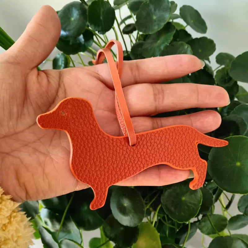 PU Leather Dachshund & Bulldog Keychain