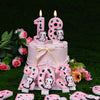 Cow Print Number Candles with Glitter Finish