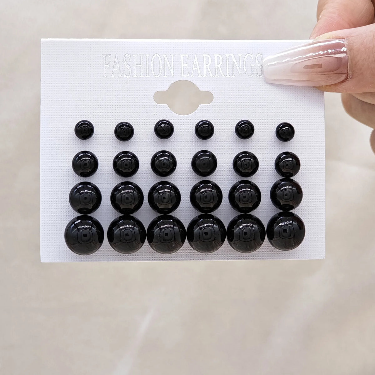 12 Pack Fashion Pearl Imitation Earrings