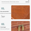 Hanging Leather Toiletry Bag with Durable Water-Resistant Design