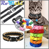 Various plastic side-release buckles and black leather straps for paracord bracelet projects