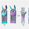 Soft Plush Baby Rattle Wrist and Foot Socks Set for Newborns