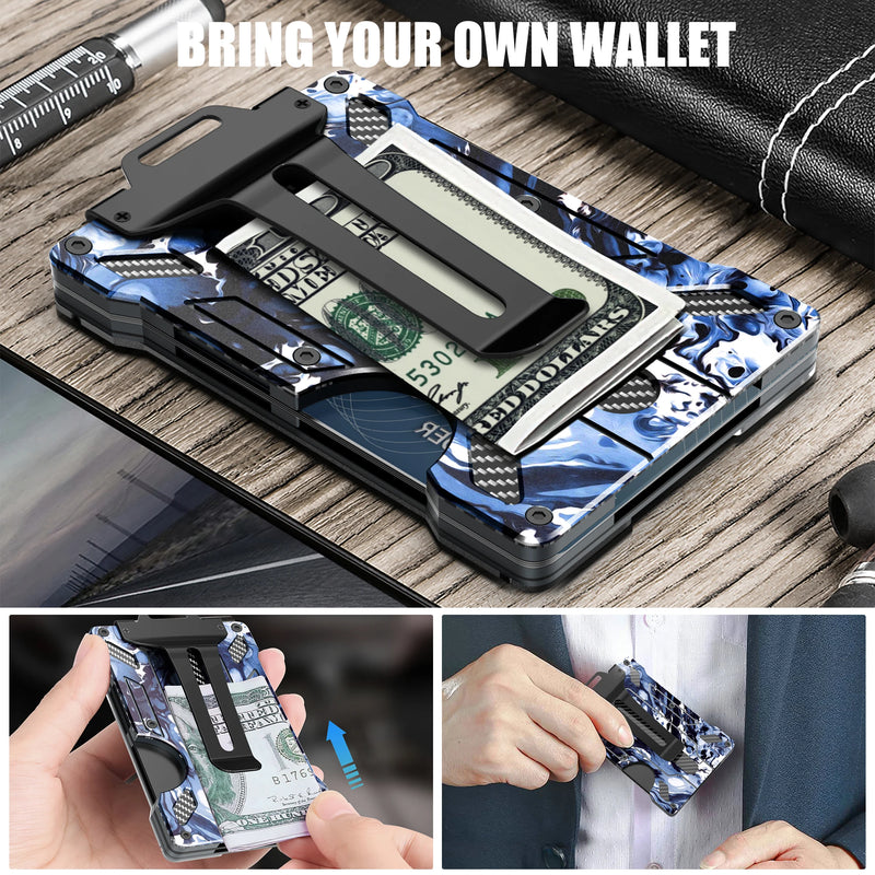 Slim Aluminum RFID Wallet with Money Clip