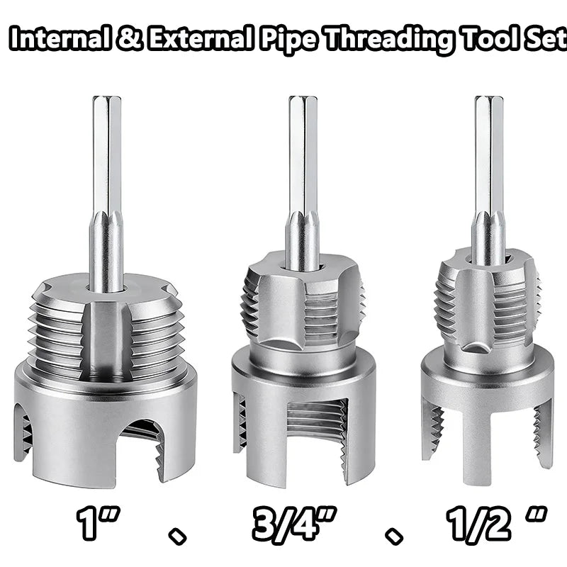 Internal & External Pipe Threading Tool Set for PVC Pipes