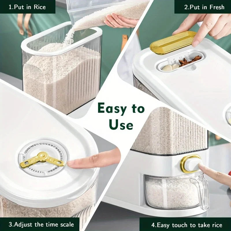 Dispensador de Arroz de 5 kg con Taza Medidora