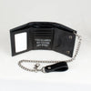 Triple-Fold Chain Wallet with Card Holder and ID Window