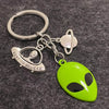 Space Explorer Enamel Keychain – UFO & Astronaut Design