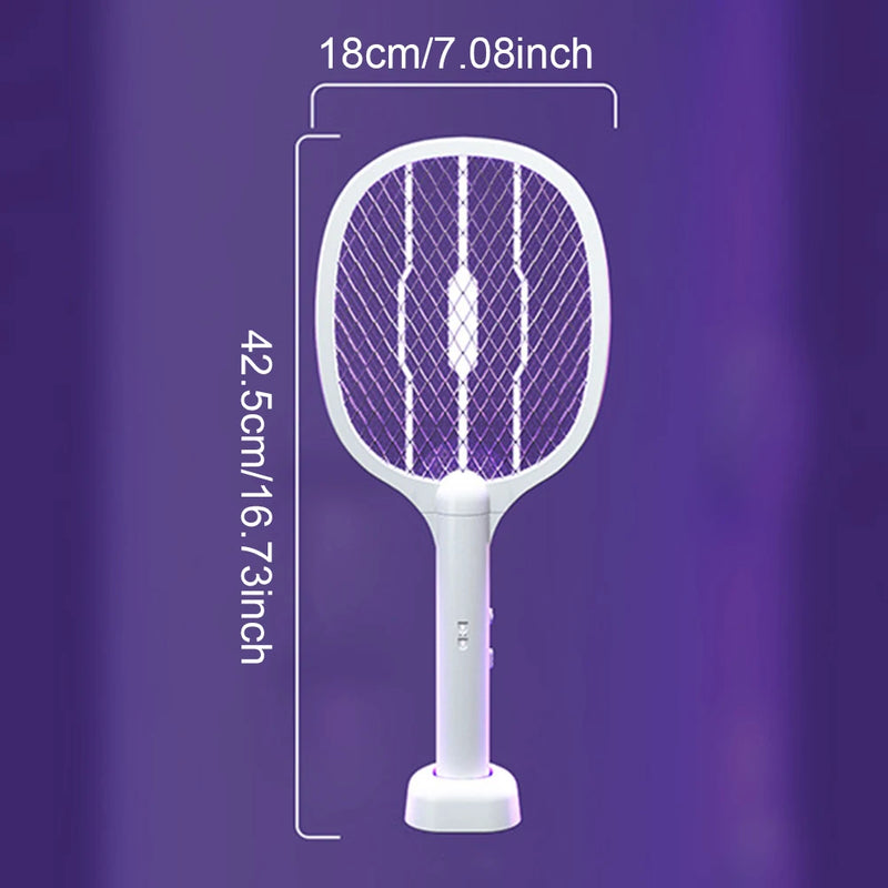 Rechargeable 2-in-1 Electric Fly Swatter & Mosquito Trap Lamp