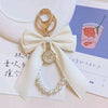 Elegant Pearl Bow Keychains for Bags and Accessories