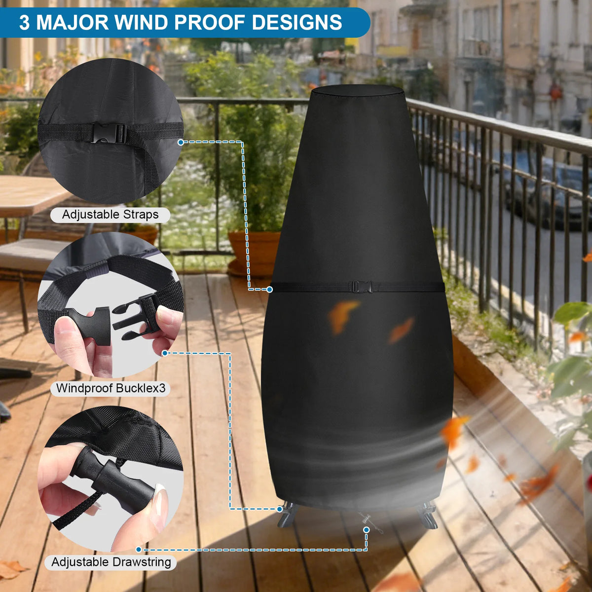 Waterproof Grill Cover with Adjustable Straps