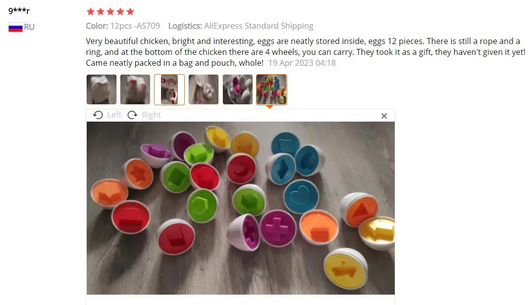 Montessori Shape-Matching Egg Puzzle Set for Toddlers