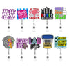Sparkling Acrylic Retractable Badge Reel with Clip