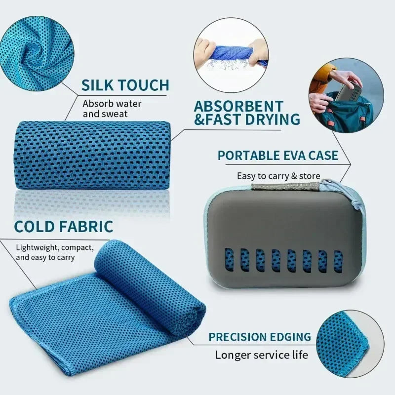 Compact Cooling Towel with Travel Pouch