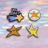 Fun Meteor Enamel Pin with Star Design