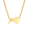 Dainty Heart Initial Necklace