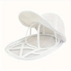 White mesh baseball cap washing bag with an adjustable hat rack