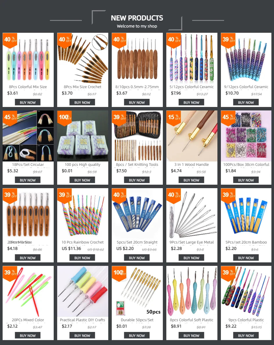 A collection of various household sewing machine needles in different sizes and colors.