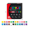 72-farbiger Acrylfarbe-Marker-Set mit Pinselspitzen
