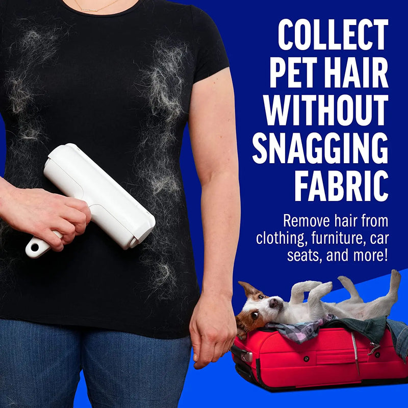 Rouleau Anti-Poils pour Animaux Réutilisable avec Base Auto-nettoyante