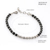 Natural Stone & Stainless Steel Beaded Bracelet