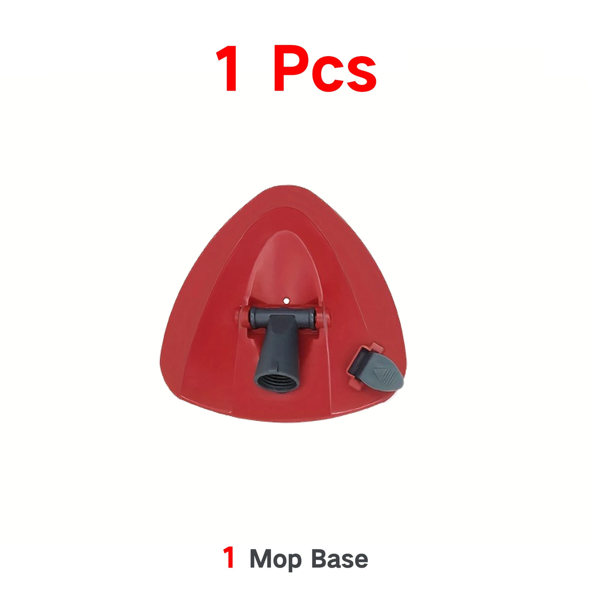 A single red replacement microfiber mop head for a spin mop system.