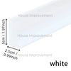 White flexible silicone shower threshold water dam used for bathroom dry-wet separation.