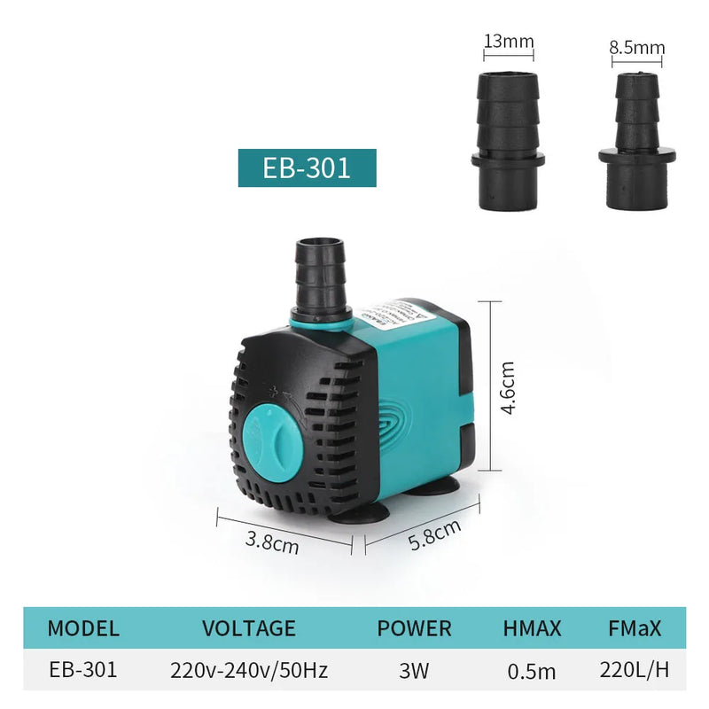 Submersible Water Pump for Aquariums and Fish Ponds