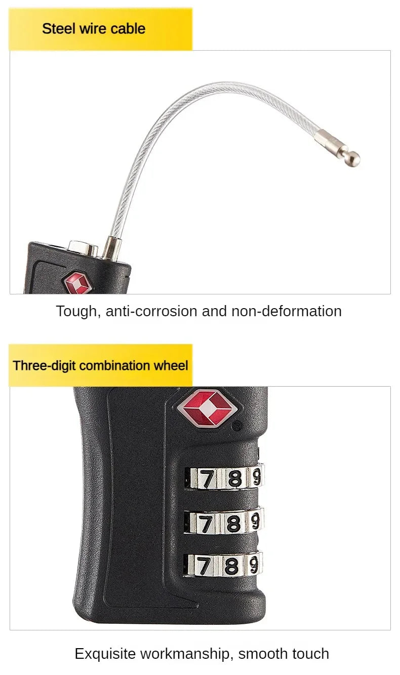 TSA-Approved 3-Digit Combination Lock for Luggage