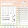 Acrylic paint marker set with 9 colors and fine tips in a box